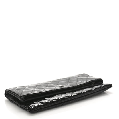 Chanel Patent Calfskin Quilted Beauty CC Clutch Black 4 of 10