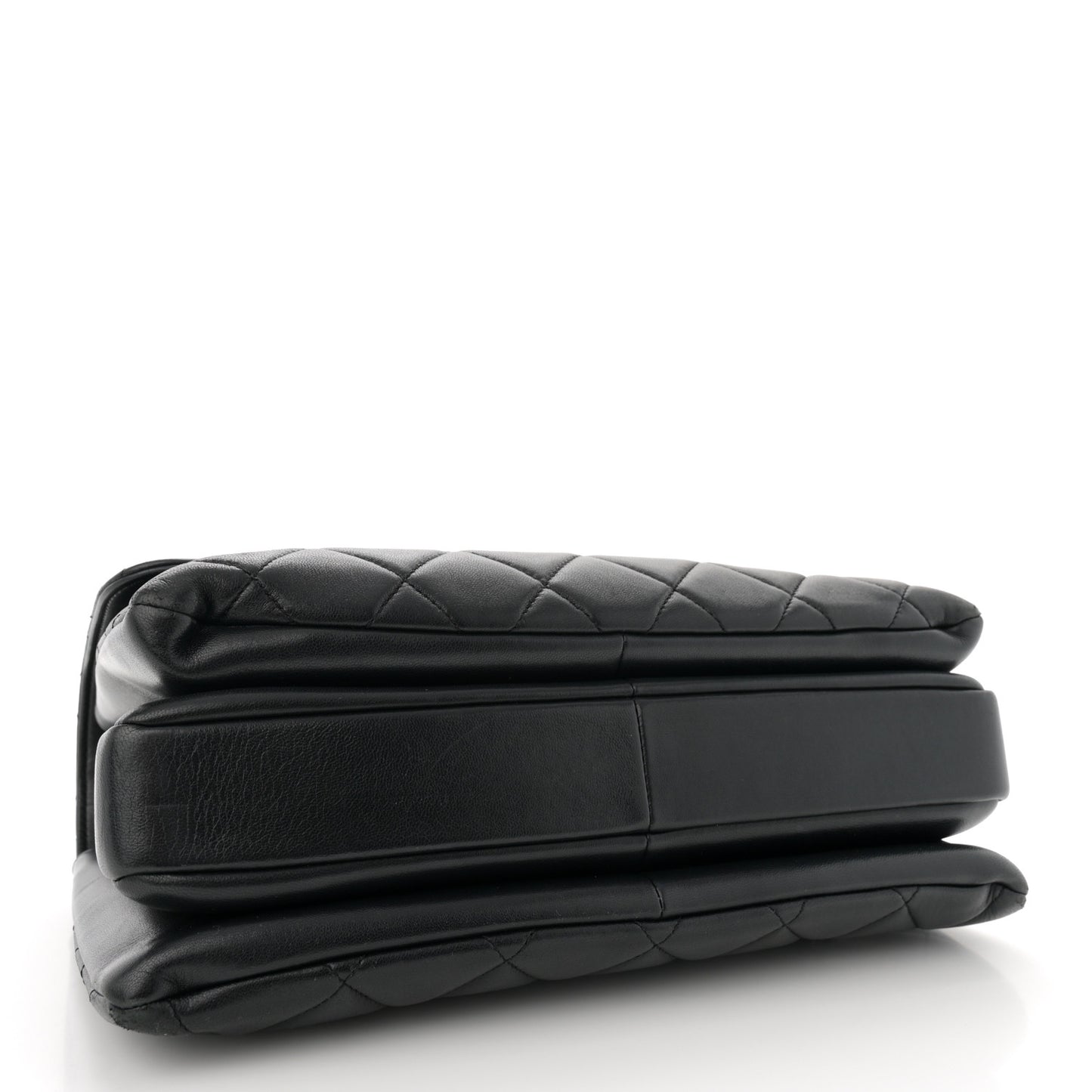 Lambskin Quilted Medium Trendy CC Flap Dual Handle Bag Black