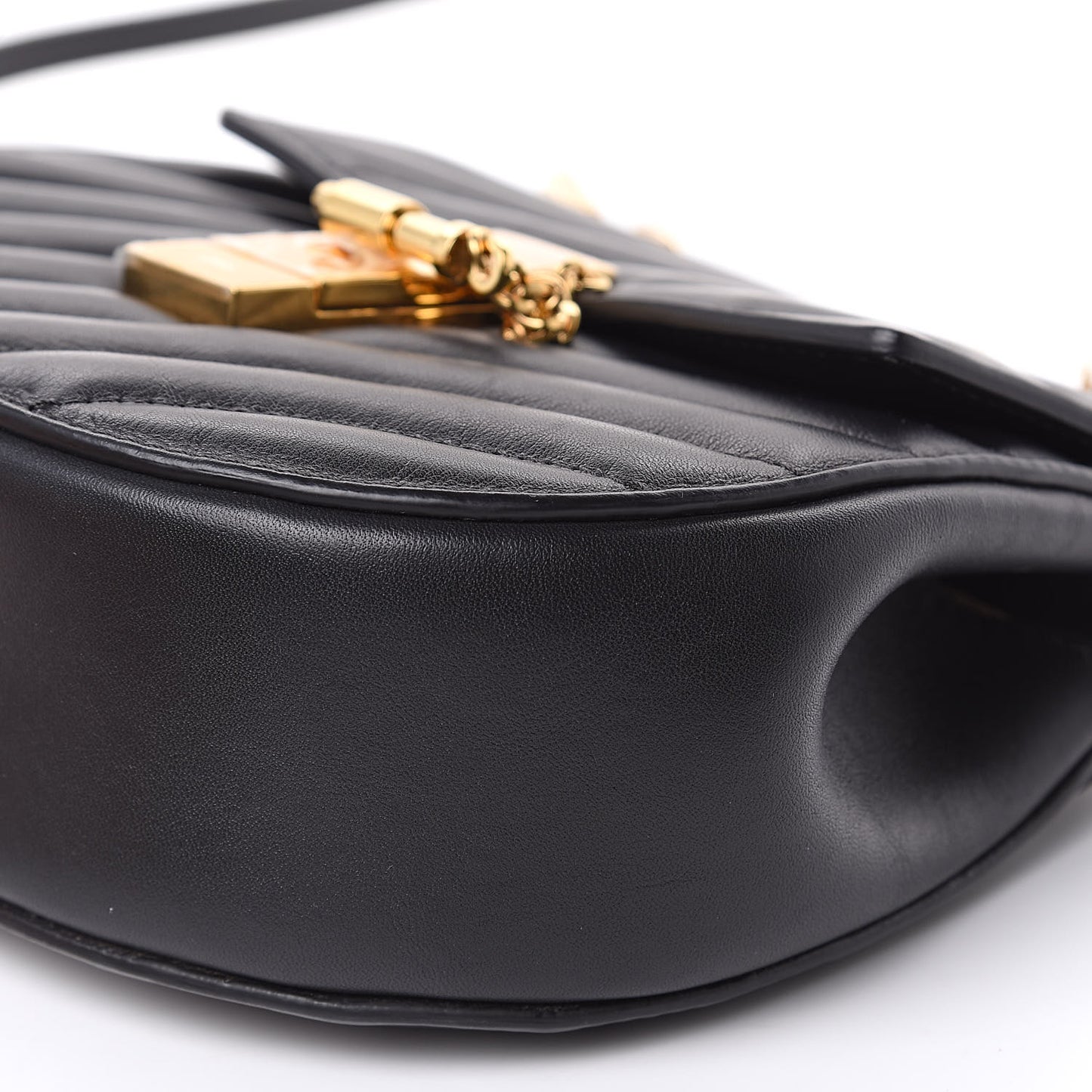 Calfskin Quilted Mini Drew Bijou Shoulder Bag Black
