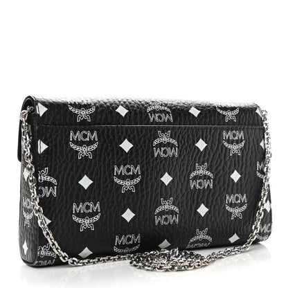MCM Visetos Monogram Medium Millie Crossbody Bag Black 2 of 8