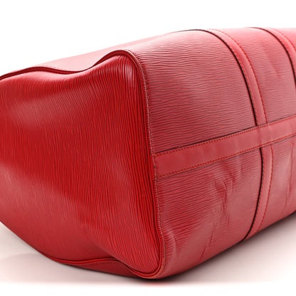 Louis Vuitton Epi Keepall 45 Castillan Red 8 of 15