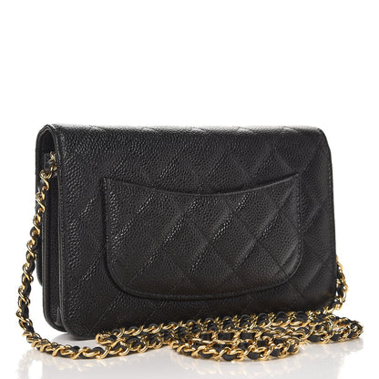 Chanel Caviar Quilted Wallet On Chain WOC Black 3 of 9