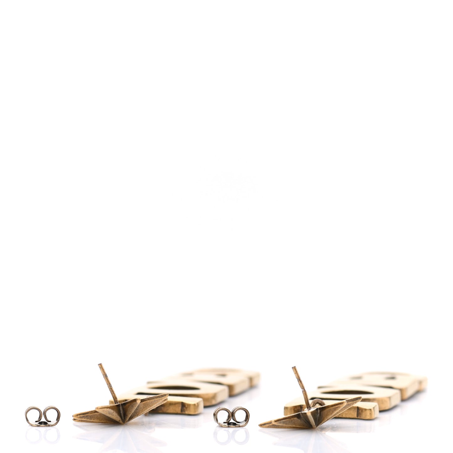 Gold Crystal Loved Single Earrings Multi