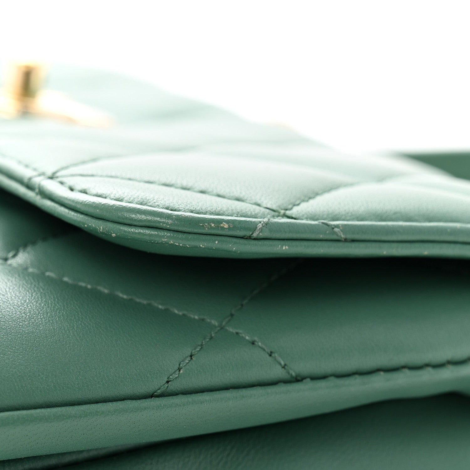 Chanel Lambskin Quilted Small Trendy CC Flap Dual Handle Bag Green 12 of 16