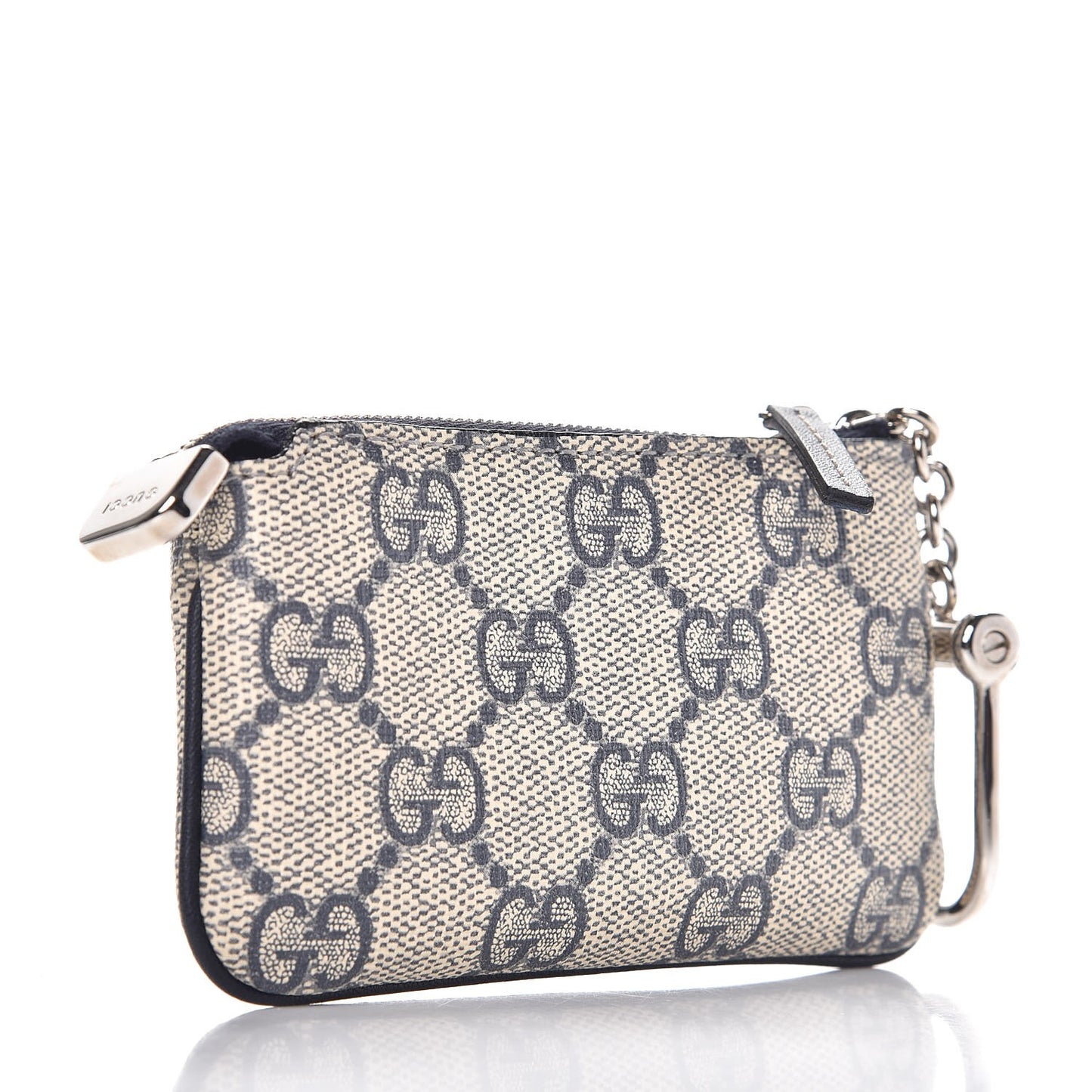 GG Supreme Monogram Key Case Beige Blue