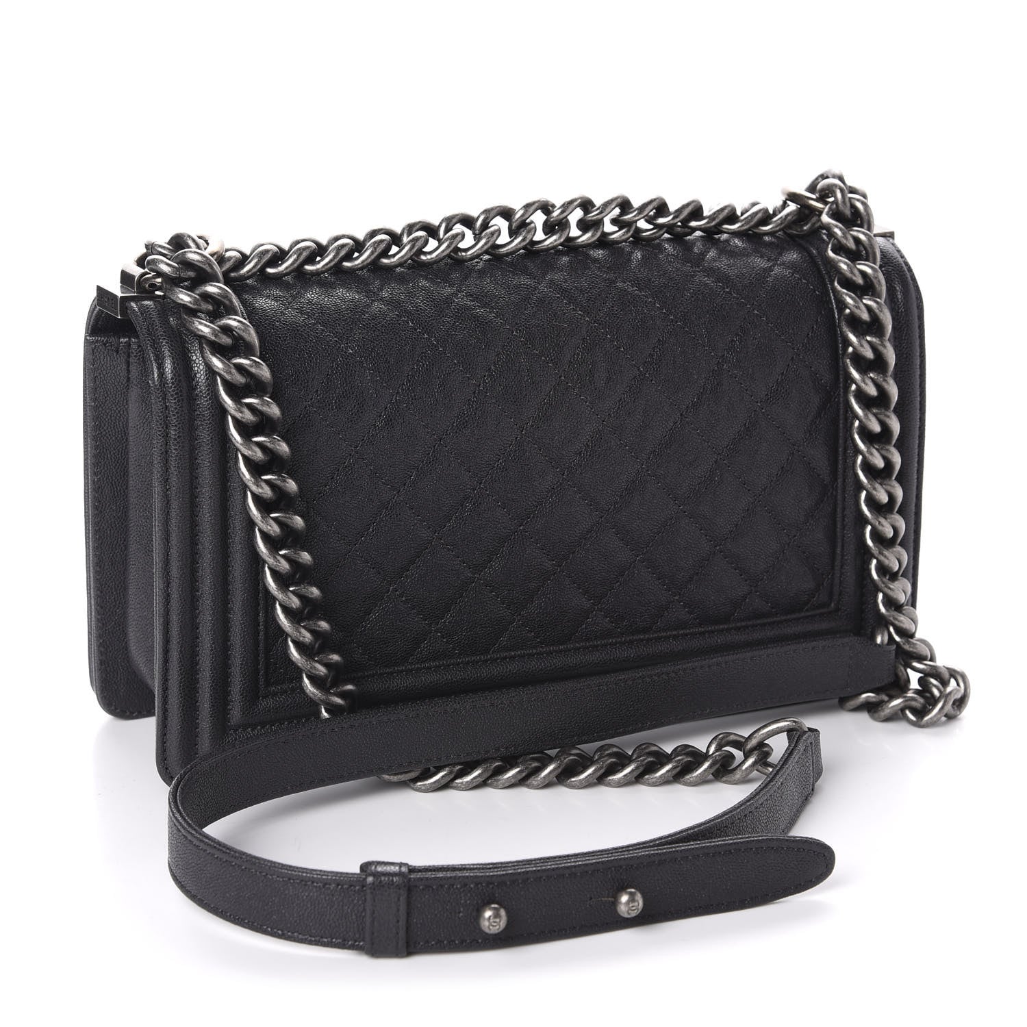 Chanel Iridescent Caviar Quilted Medium Boy Flap Black 3 of 11