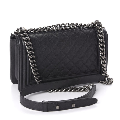 Chanel Iridescent Caviar Quilted Medium Boy Flap Black 3 of 11
