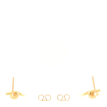 Tiffany 18K Yellow Gold Diamond Tiffany Knot Drop Earrings 3 of 5
