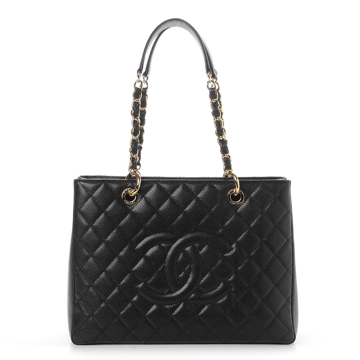 Caviar Quilted Grand Shopping Tote GST Black