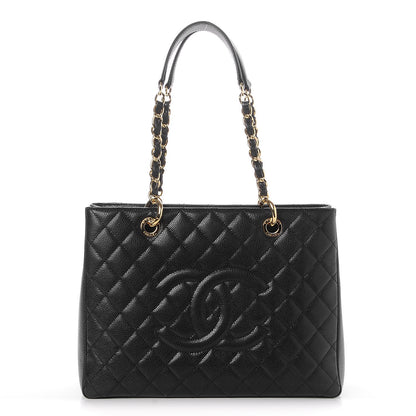 Chanel Caviar Quilted Grand Shopping Tote GST Black 1 of 8