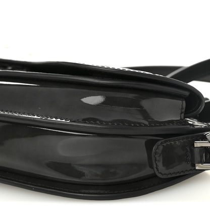 Christian Dior Patent Oblique Embossed Saddle Boxy Bag Black 9 of 9