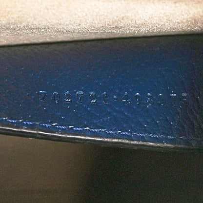 Gucci Textured Dollar Calfskin Web Small Diana Tote Bag Royal Crop 7 of 10