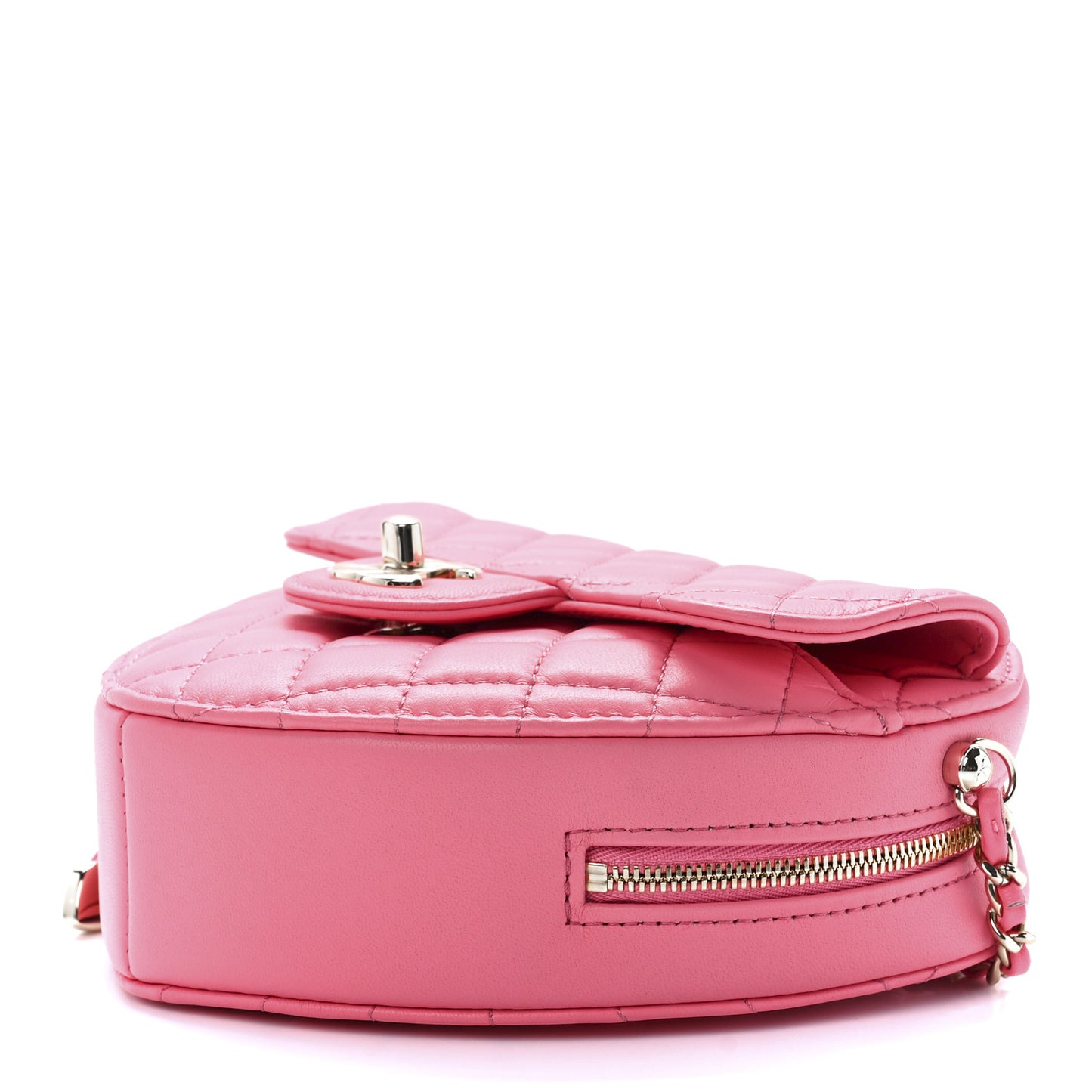 Lambskin Quilted CC In Love Heart Bag Pink