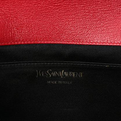 Saint Laurent Calfskin Monogram Large Belle De Jour Clutch Red 6 of 9