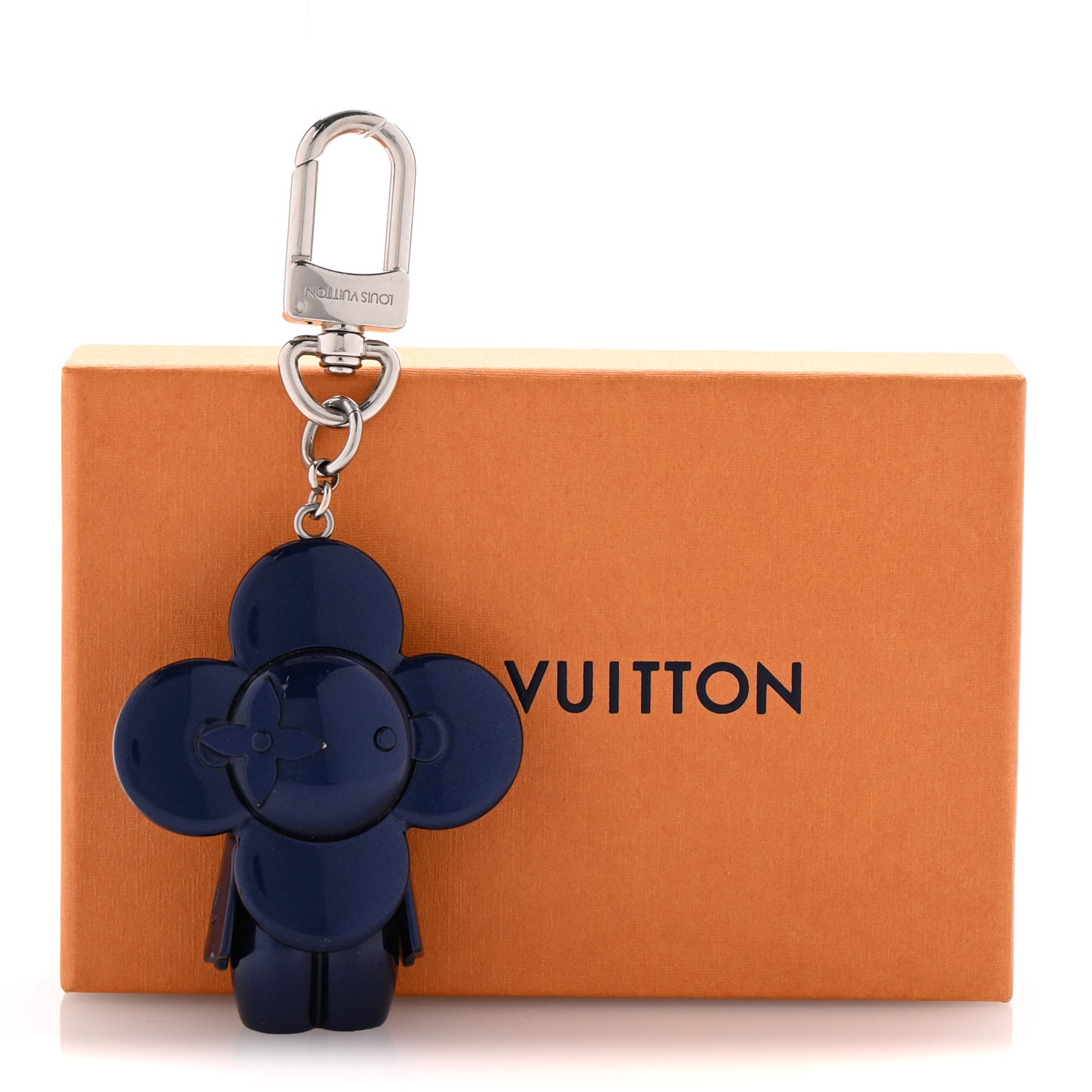 Metal Vivienne Bag Charm Key Holder Blue Marine