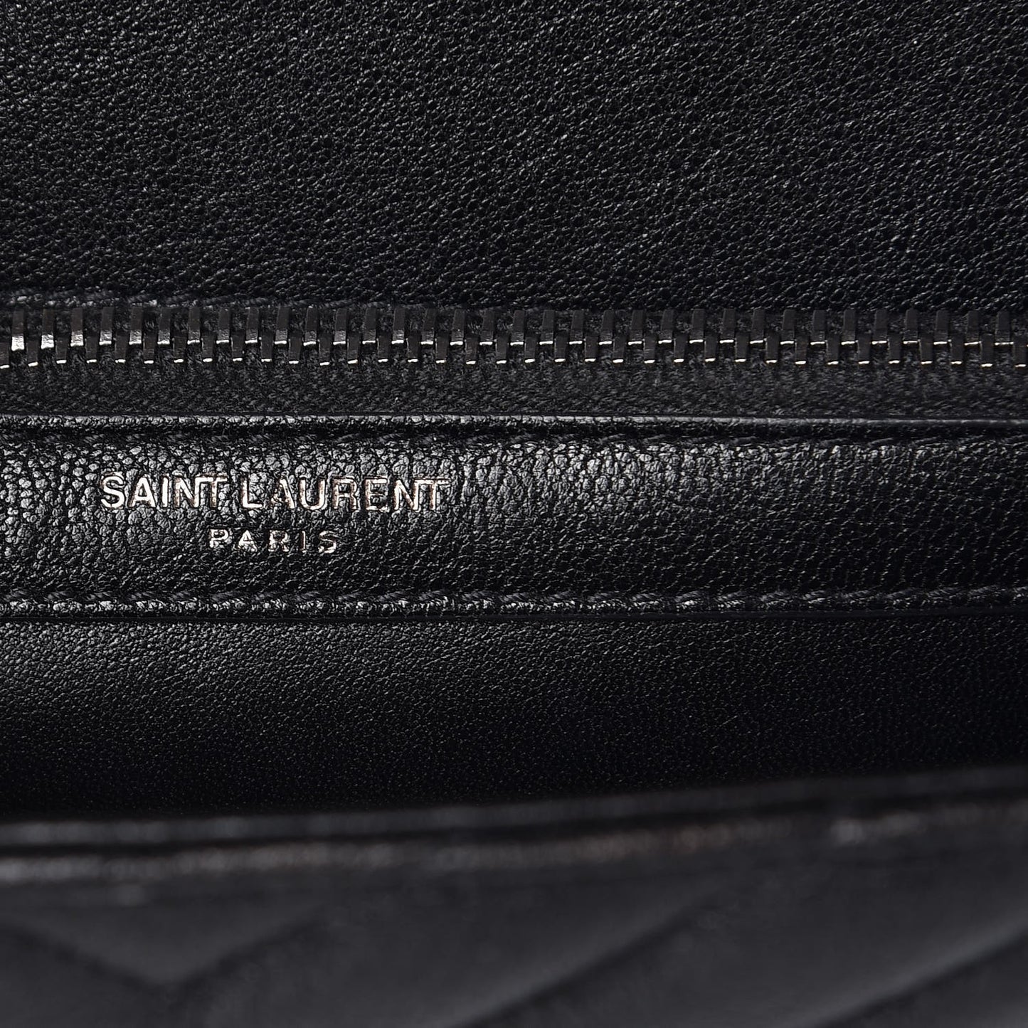 Sheepskin Matelasse Chevron Monogram Medium College Bag Black