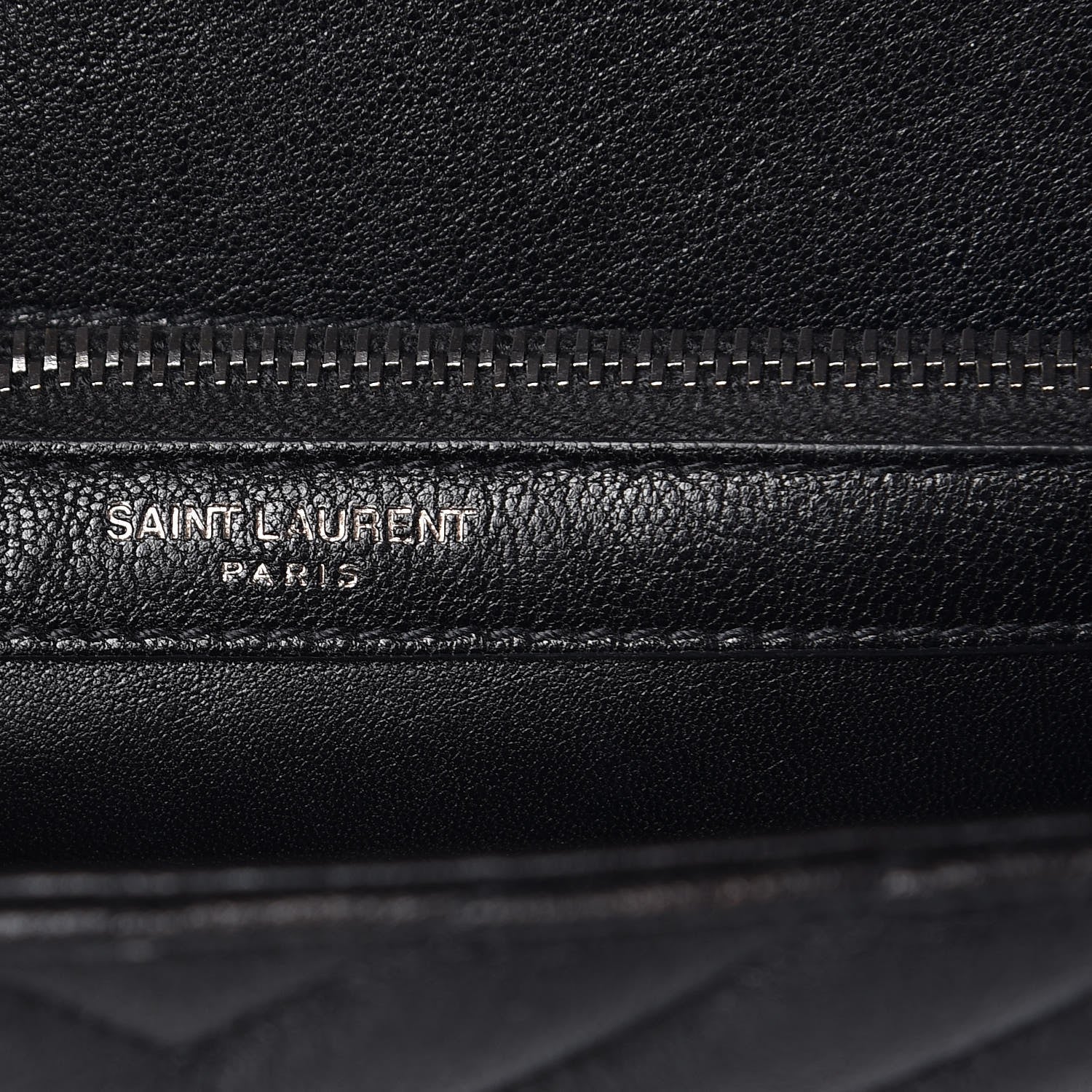 Saint Laurent Sheepskin Matelasse Chevron Monogram Medium College Bag Black 7 of 10