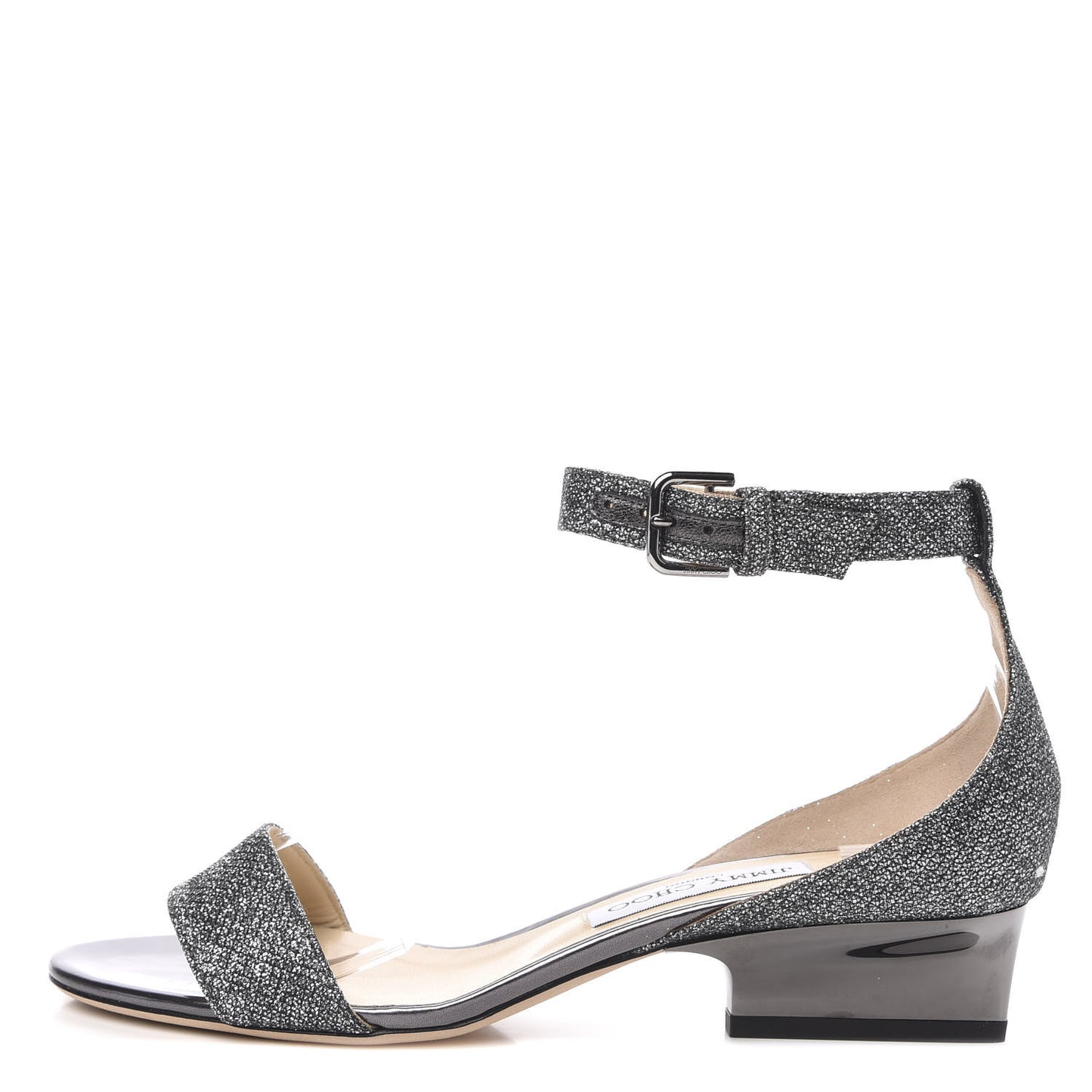 Glitter Fabric Edina Sandals 38 Anthracite