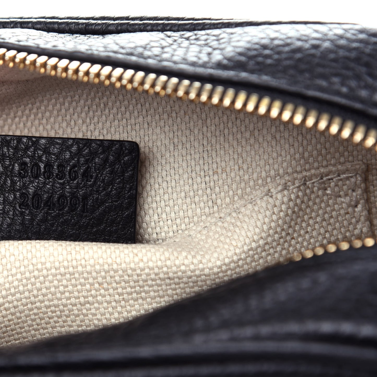 Pebbled Calfskin Small Soho Disco Bag Black