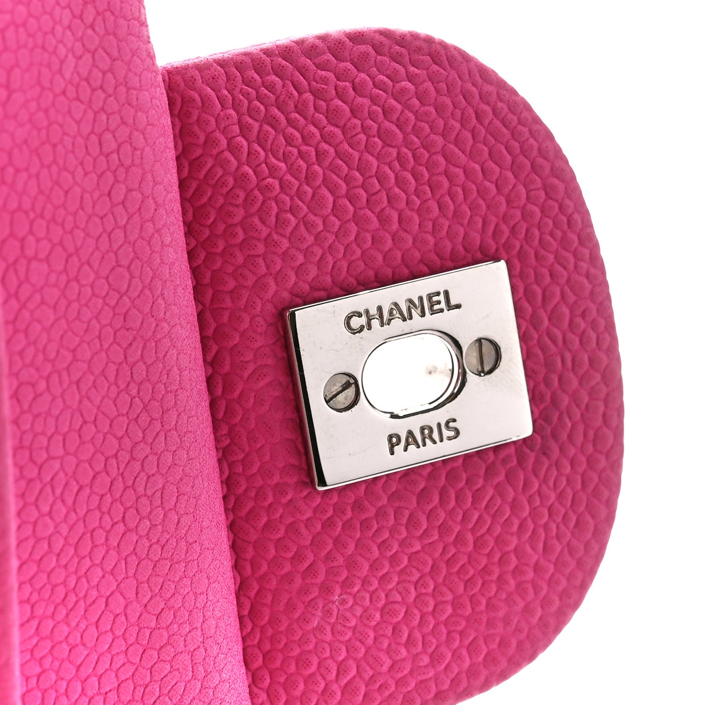Iridescent Caviar Quilted Jumbo Double Flap Pink