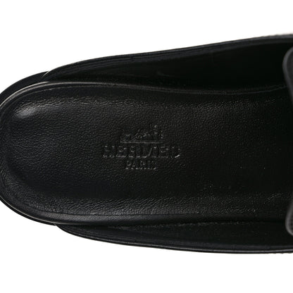 Hermes Calfskin Iota Mules 38.5 Black 7 of 8