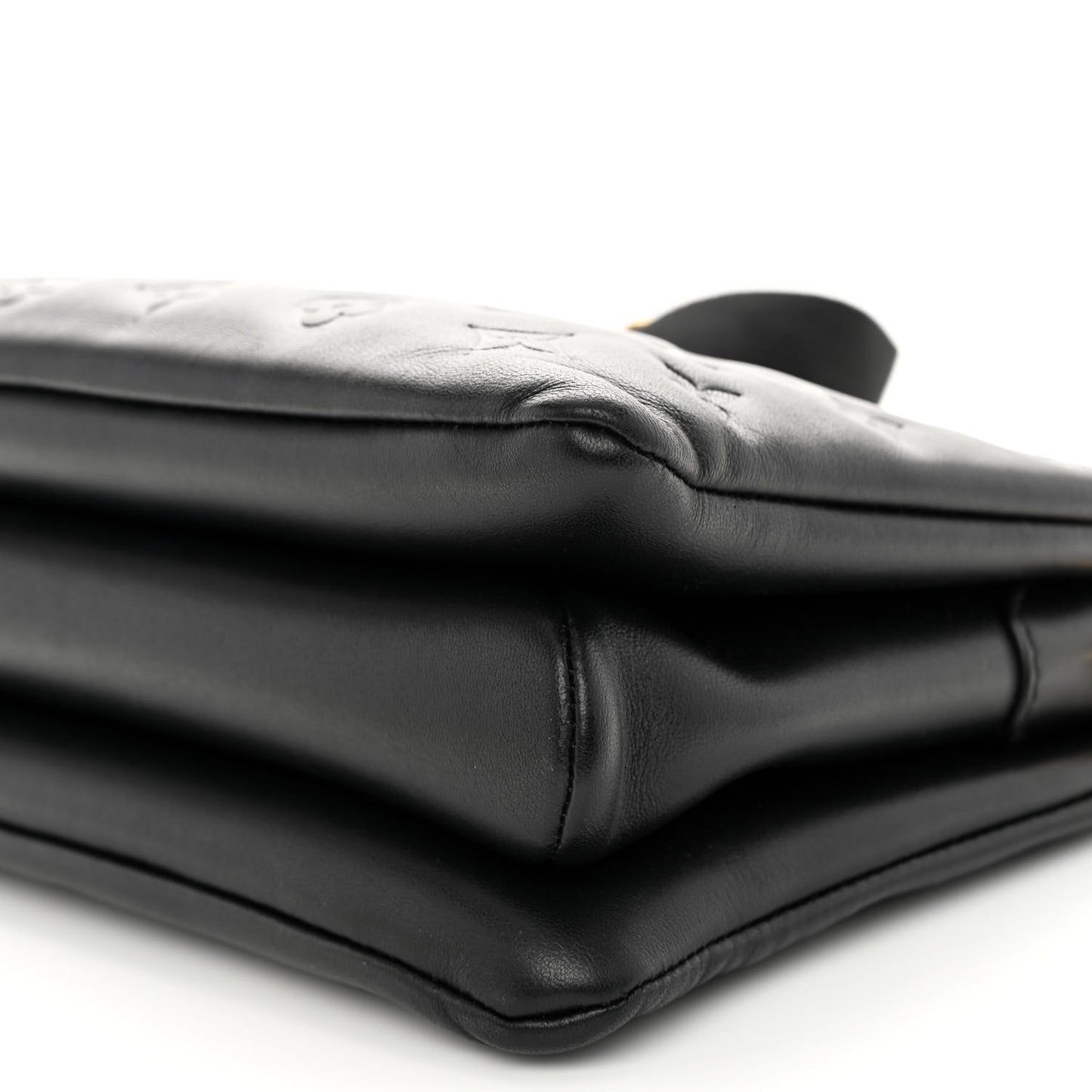 Lambskin Embossed Monogram Coussin PM Black