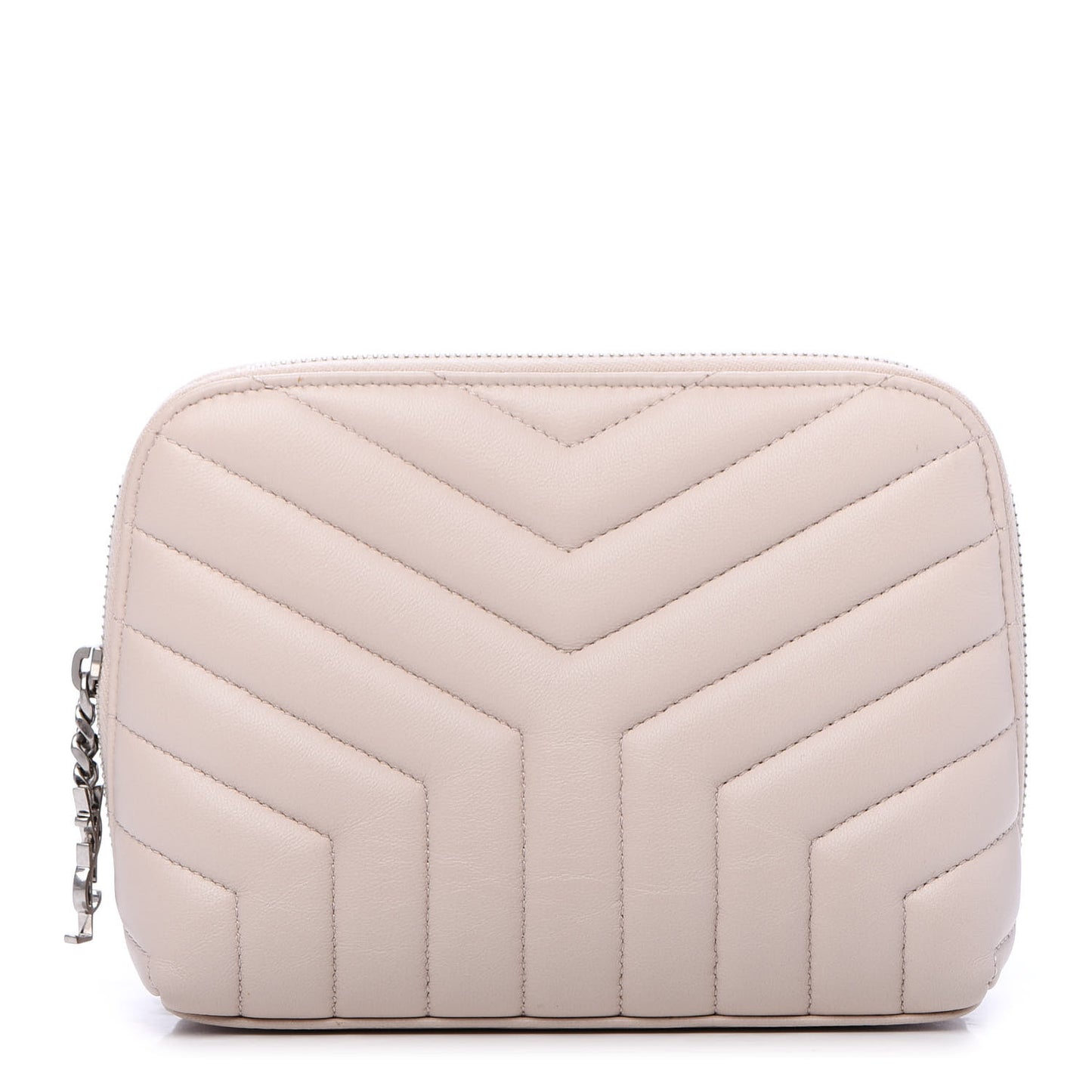Lambskin Matelasse Cosmetic Case Ivory