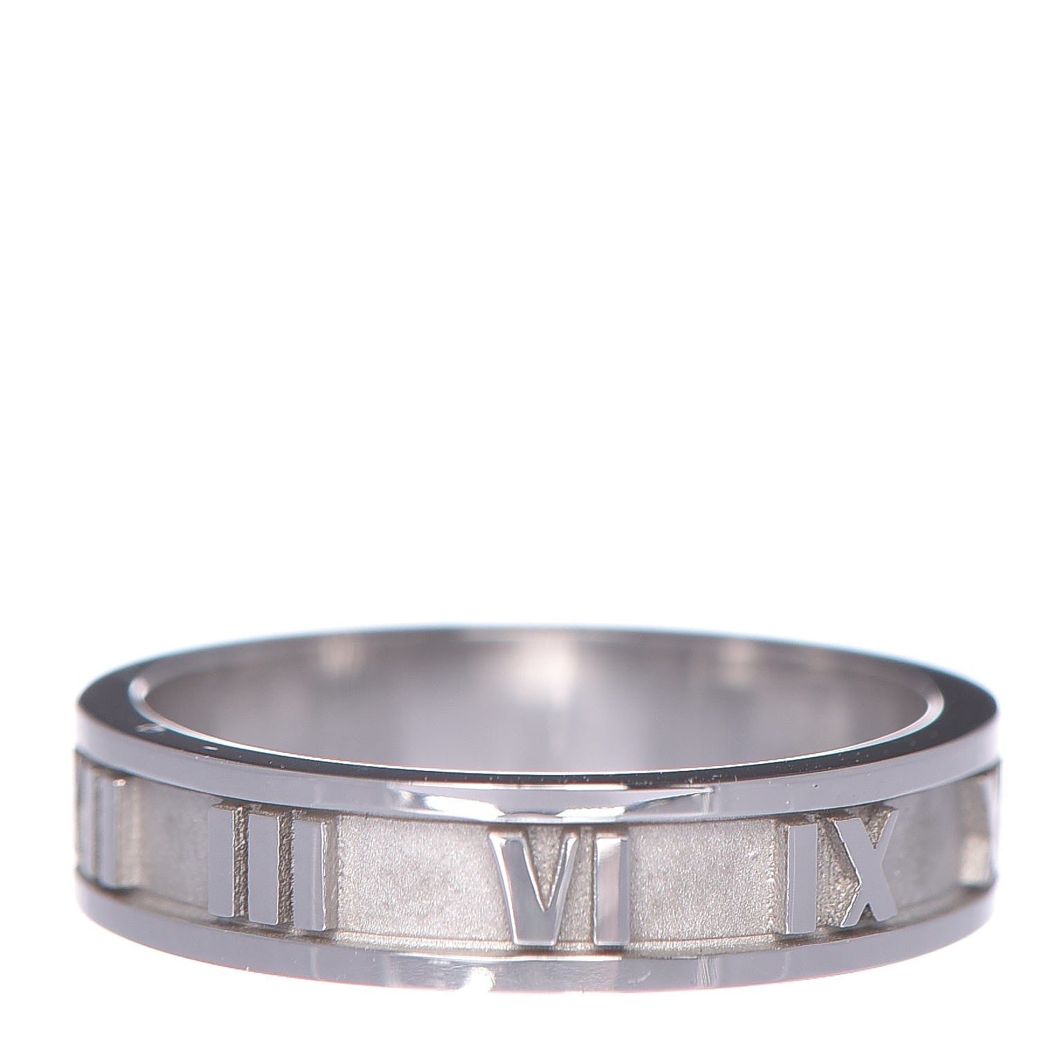 Tiffany 18K White Gold Atlas Ring 49.5 5 1 of 8