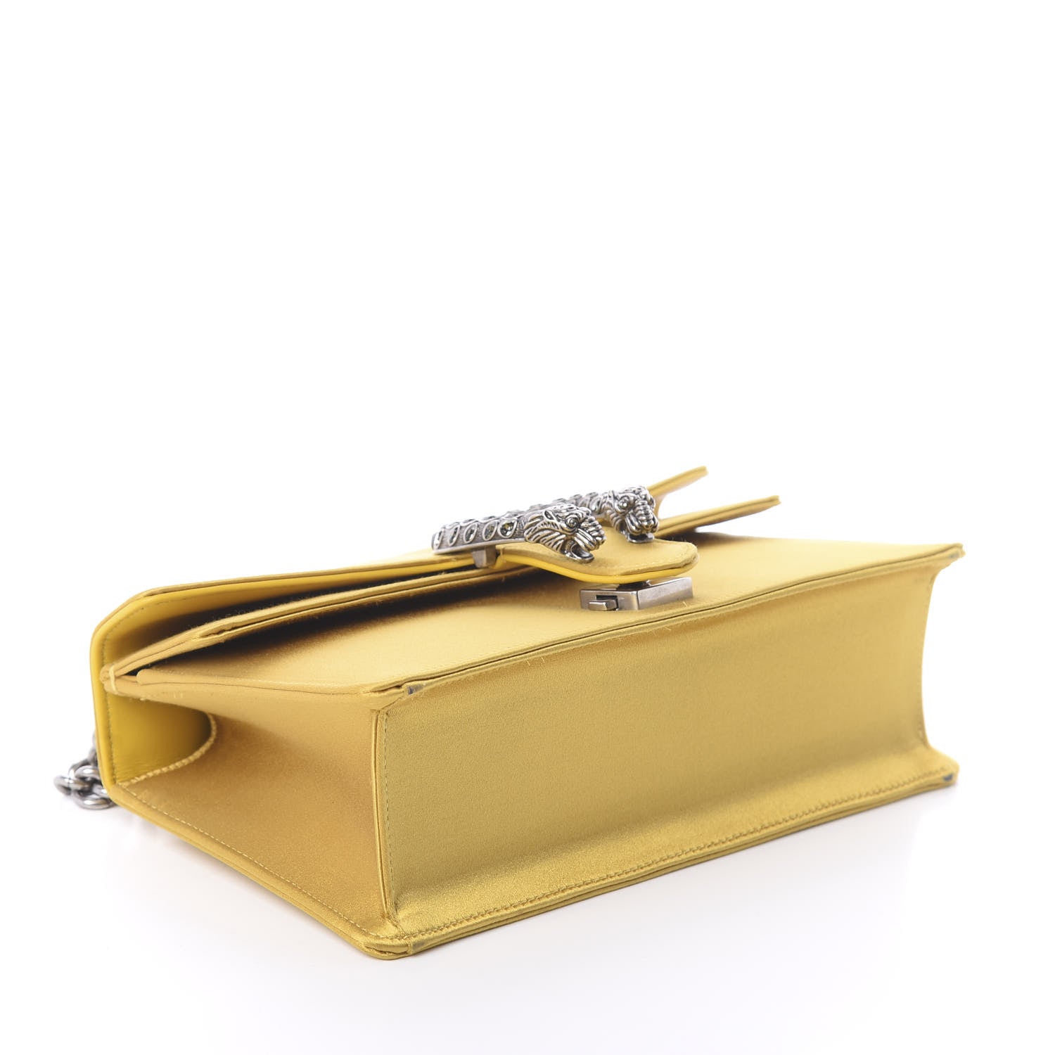 Gucci Satin Silk Crystal Small Dionysus Shoulder Bag Gold Black Diamond 4 of 9