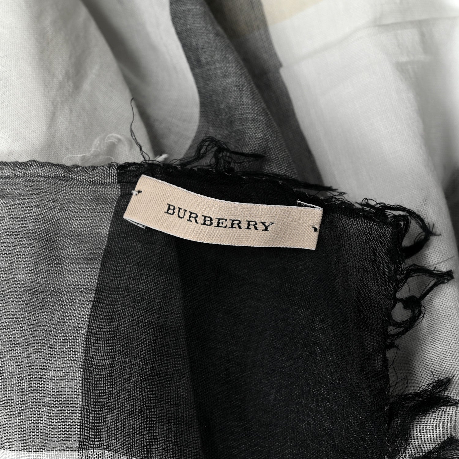 Burberry Silk Giant Check Scarf Ivory 3 of 3