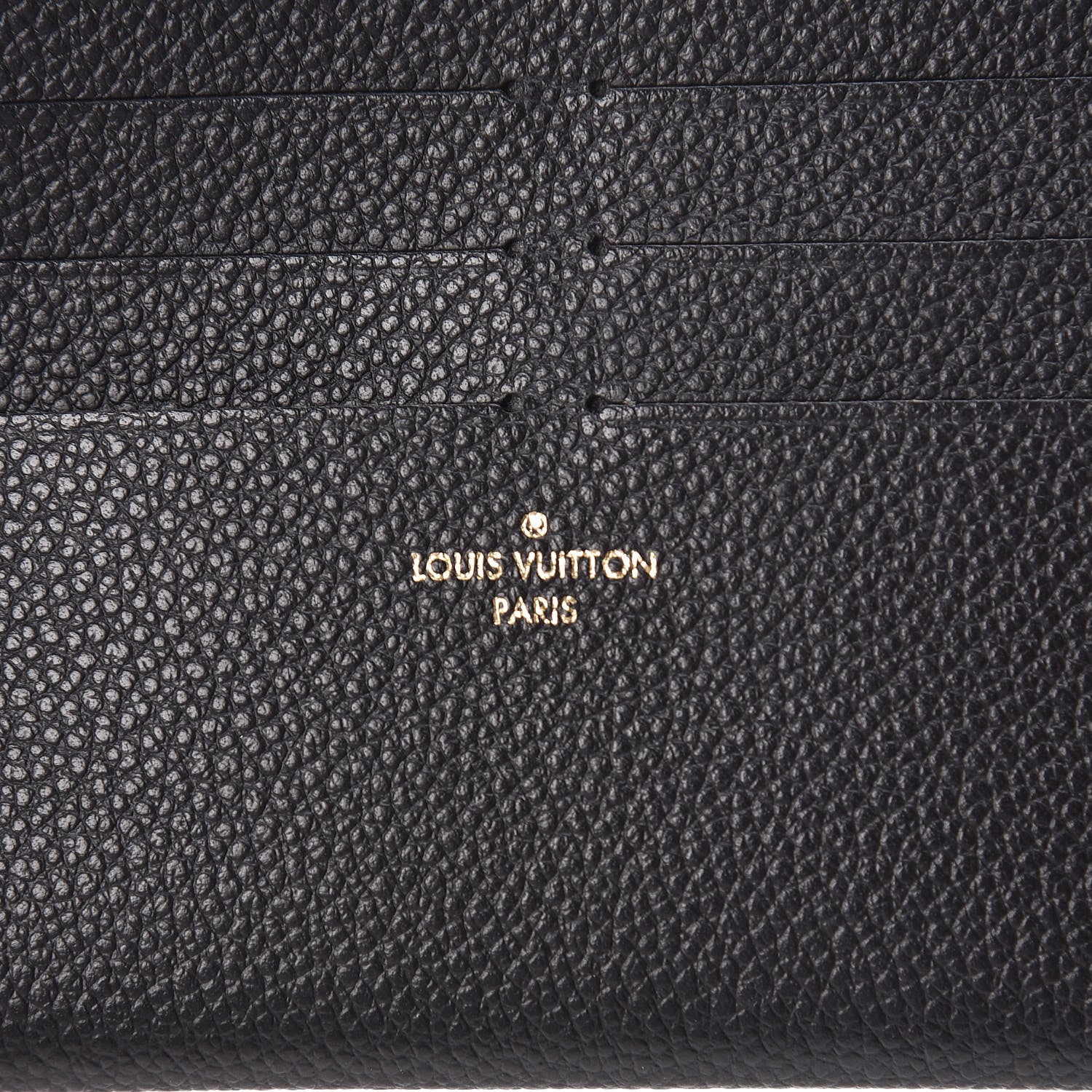 Louis Vuitton Calfskin Felicie Chain Wallet Card Holder Insert Black 6 of 6