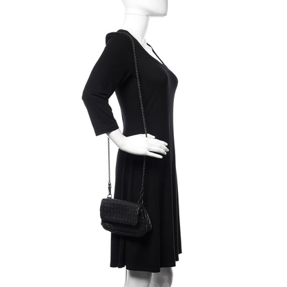 Bottega Veneta Nappa Intrecciato Mini Messenger Bag Black 2 of 11