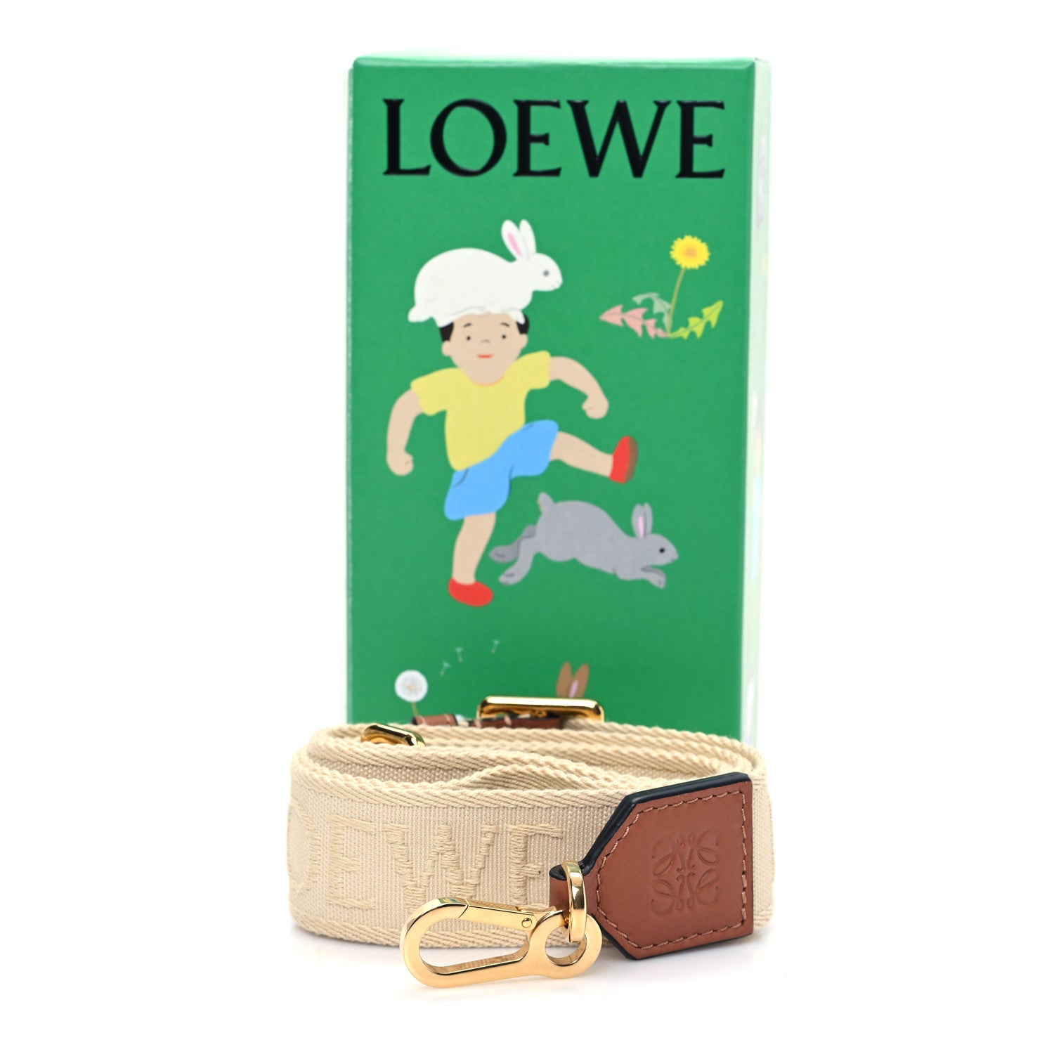 Loewe Calfskin Jacquard Anagram Strap Natural Tan 5 of 5