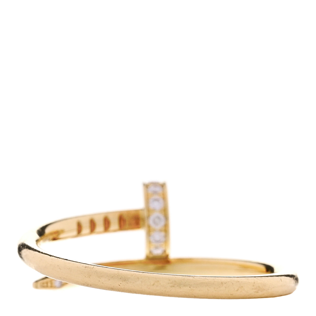 Cartier 18K Yellow Gold Diamond Small Juste Un Clou Ring 54 7 3 of 6