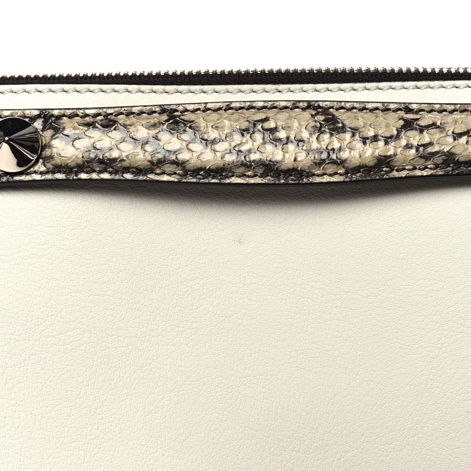 Fendi Vitello Dolce Elaphe Medium By The Way Boston Bag White Ice Multicolor 14 of 14