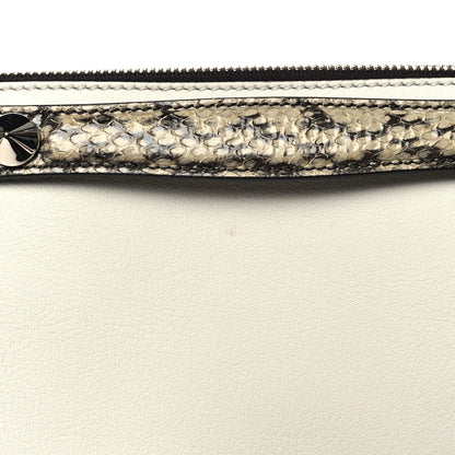 Fendi Vitello Dolce Elaphe Medium By The Way Boston Bag White Ice Multicolor 14 of 14