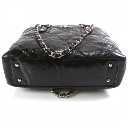 Chanel Glazed Crackled Jumbo PORTOBELLO Black 4 of 11