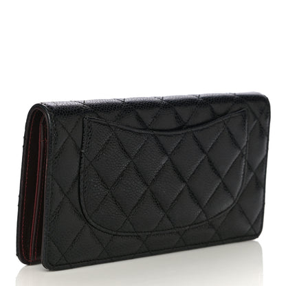 Chanel Caviar Quilted Yen Wallet Black 3 of 15