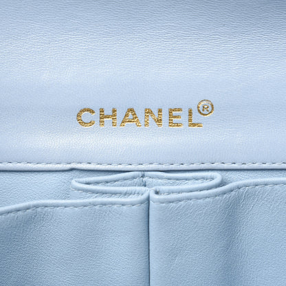 Chanel Lambskin East West Chocolate Bar Flap Light Blue 6 of 20