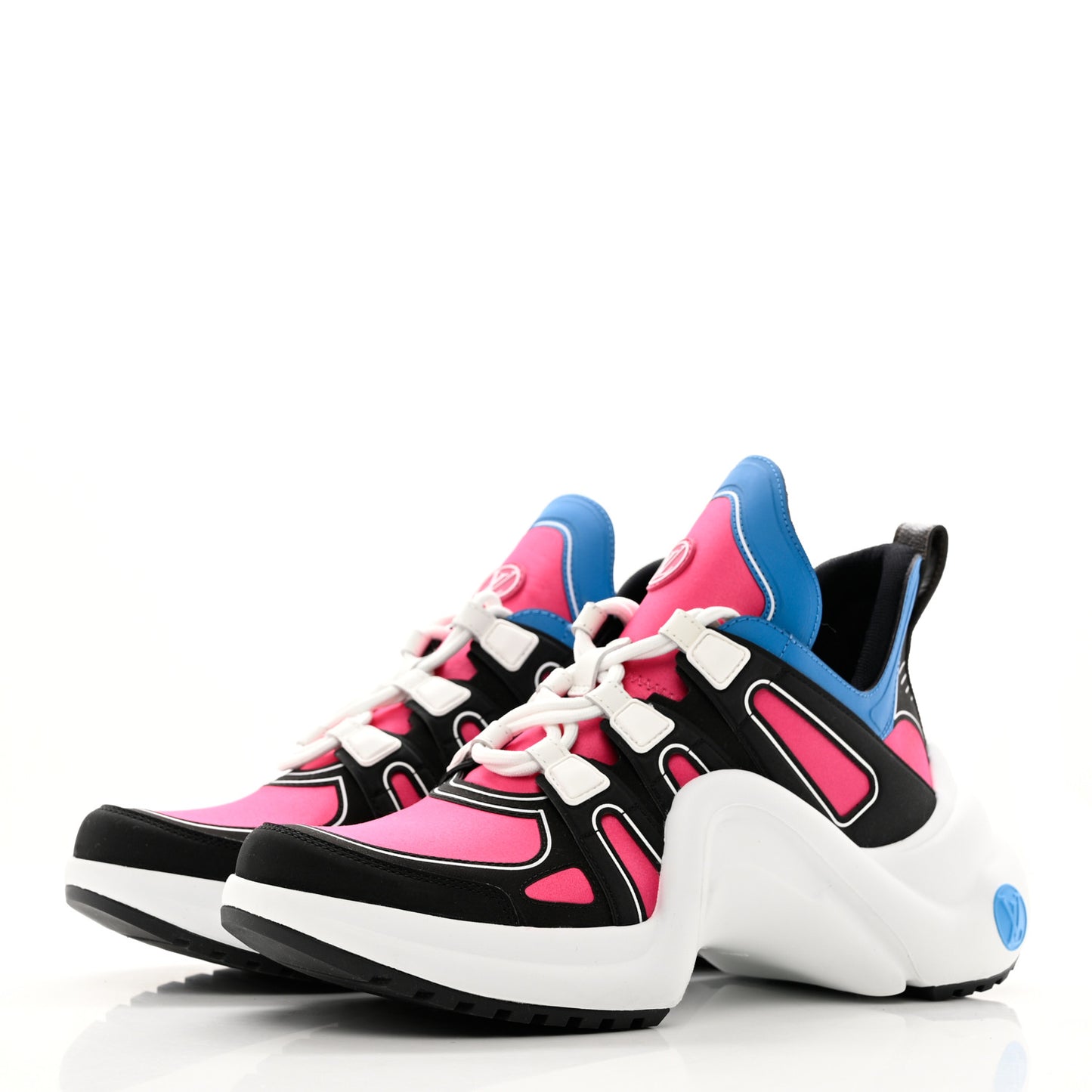 Calfskin Technical Satin LV Archlight Sneakers 39 Rose Pop Pink