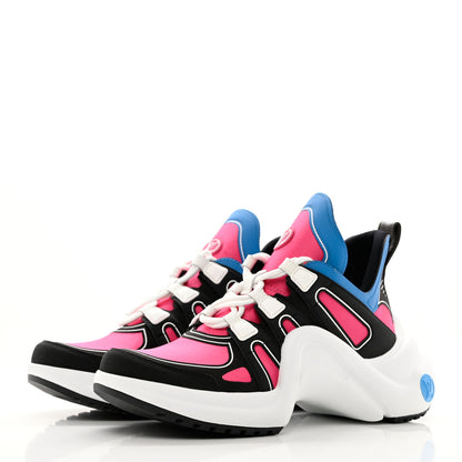 Louis Vuitton Calfskin Technical Satin LV Archlight Sneakers 39 Rose Pop Pink 3 of 10