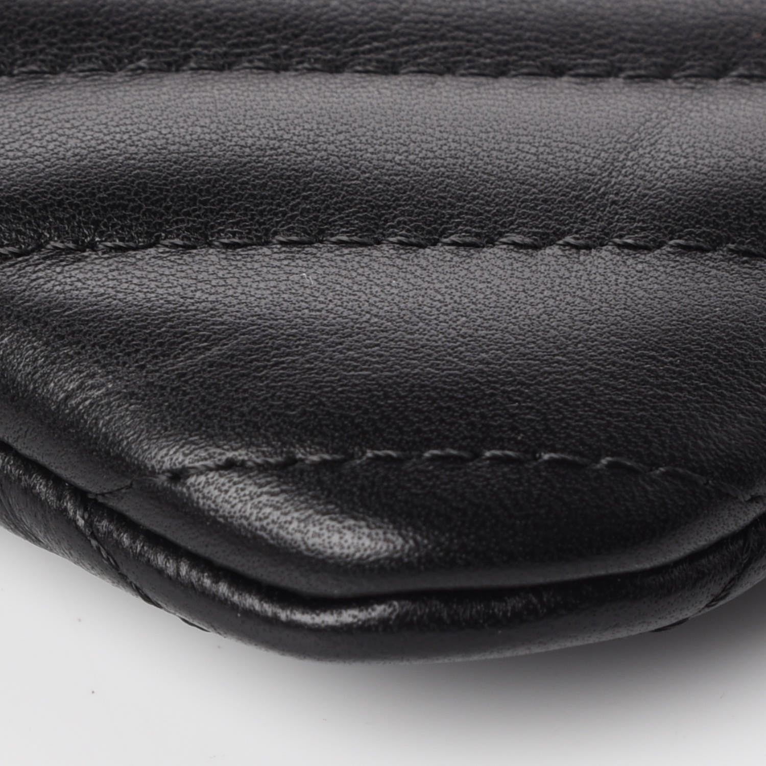 Chanel Lambskin Chevron Quilted Small Cosmetic Case Black 6 of 10