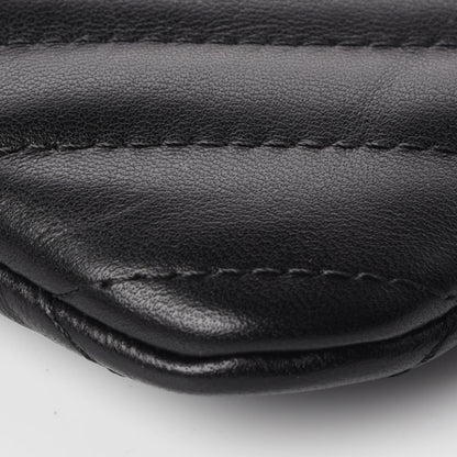 Chanel Lambskin Chevron Quilted Small Cosmetic Case Black 6 of 10