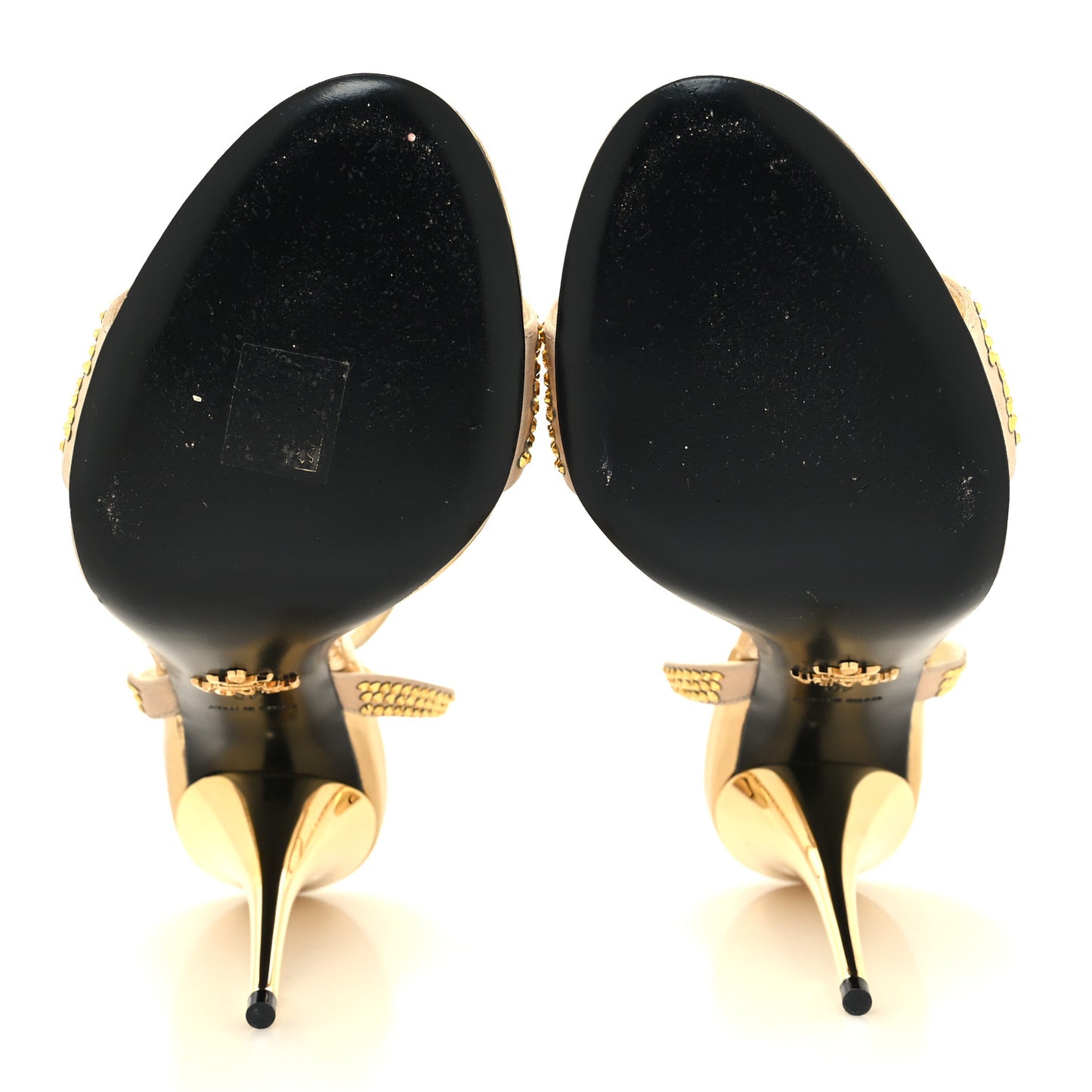 Satin Crystal Triangle Modellerie 100mm Sandals 40 Platino