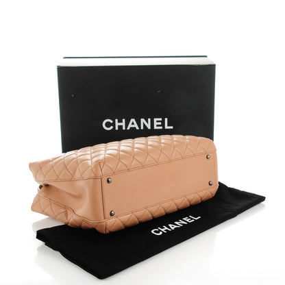 Chanel Caviar Quilted Large City Shopping Tote Beige 4 of 7