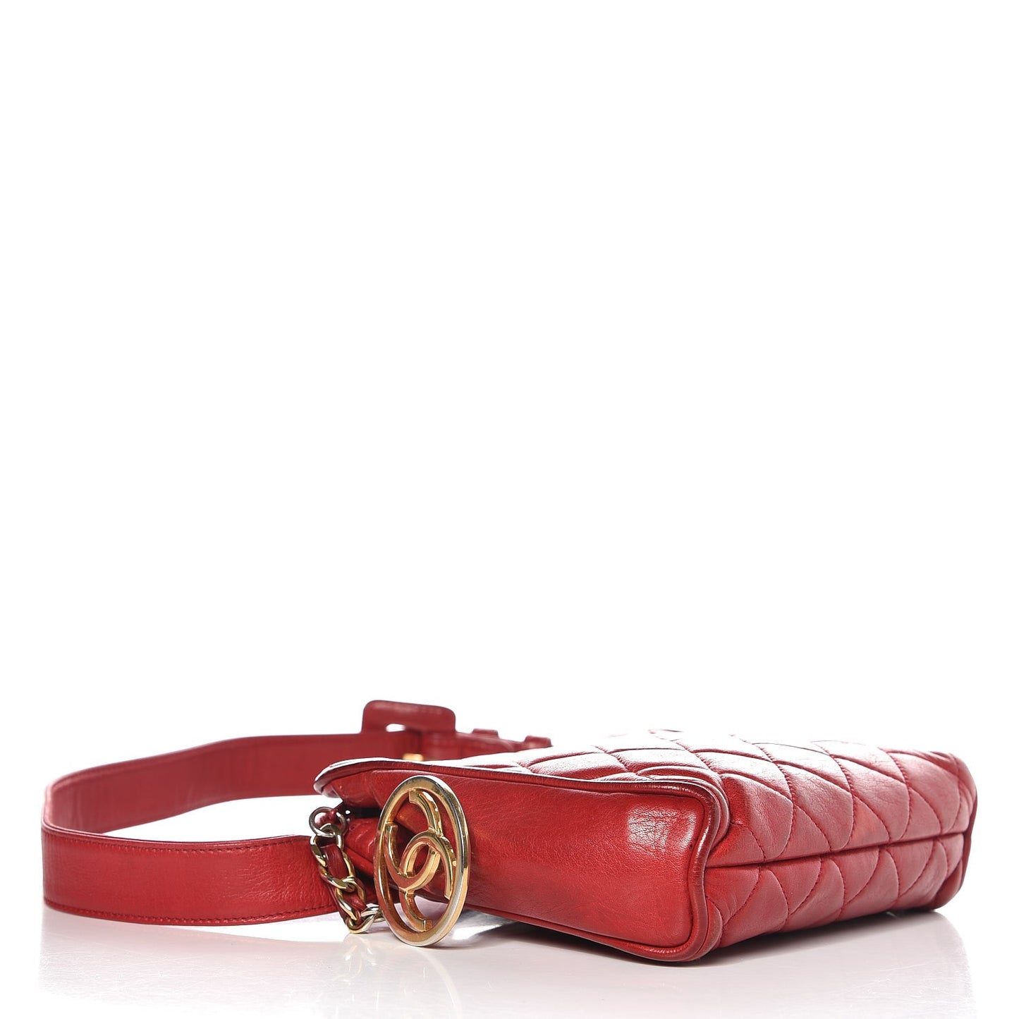 Lambskin Quilted Belt Bag 75 30 Red