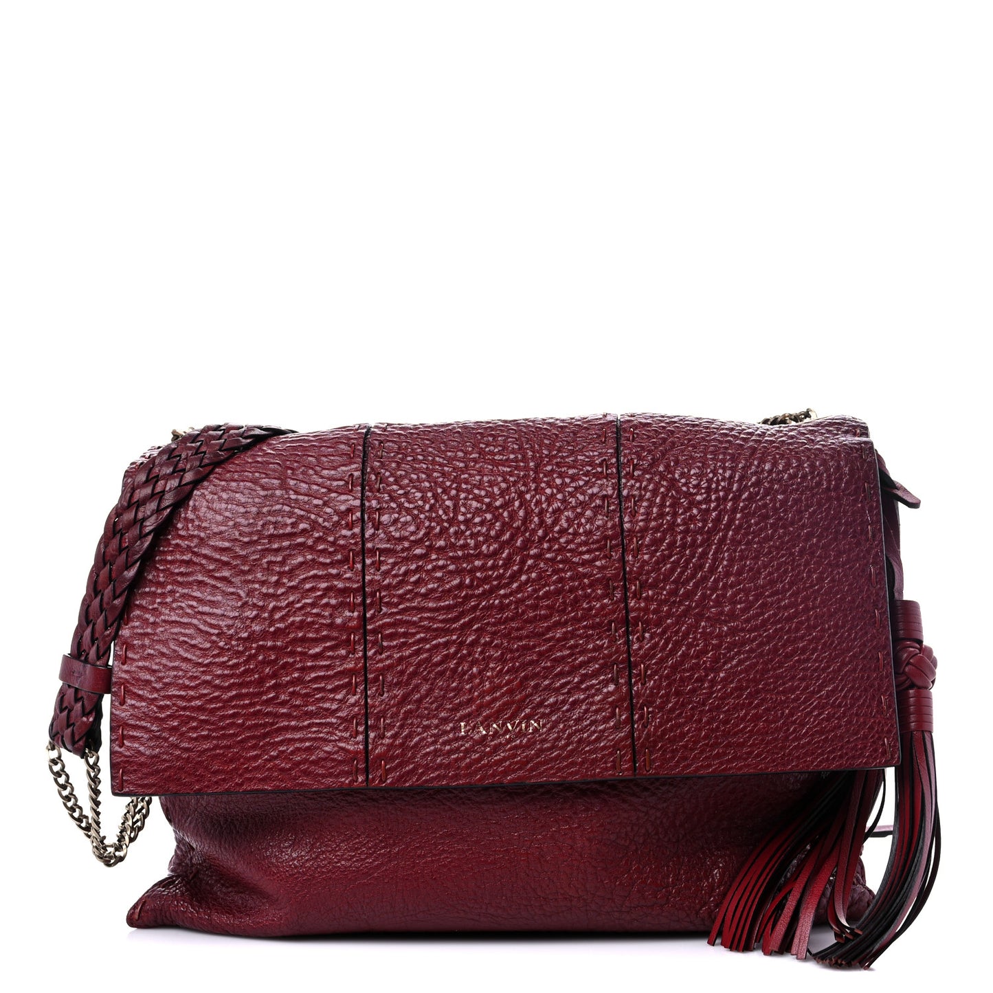 Medium Sugar Flap Shoulder Bag Burgundy