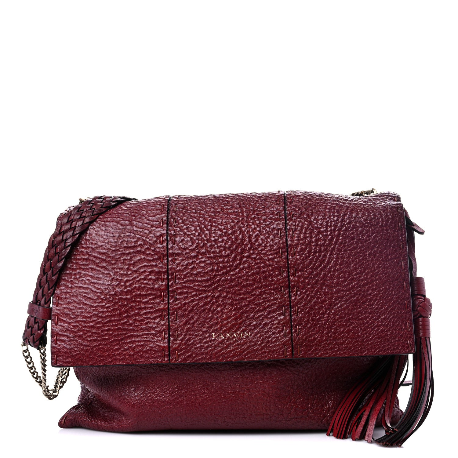 Lanvin Medium Sugar Flap Shoulder Bag Burgundy 1 of 15