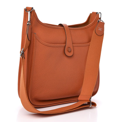 Hermes Taurillon Clemence Evelyne III GM Orange 2 of 10
