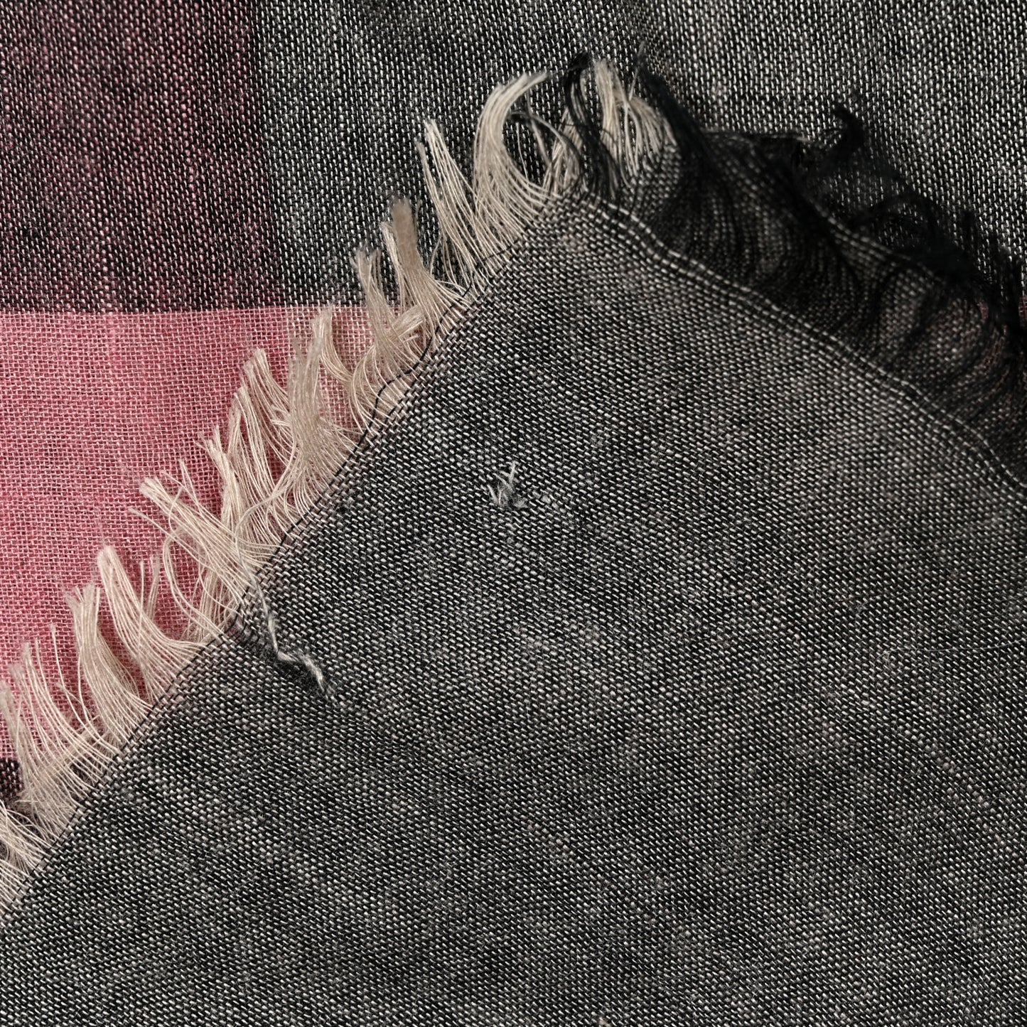 Modal Wool Relaxed Mega Check Square Scarf Dark Trench